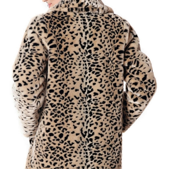 Plus size animal print coat, 3X Lovely Cheetah Print Fabulous Faux Fur - Picture 2 of 7